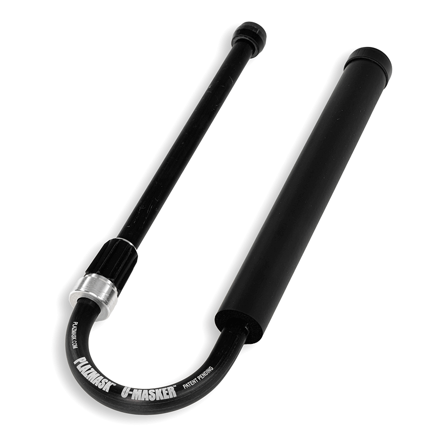 Black 11" U-Masker tool. This device makes it easier to apply PlazMask masking film.